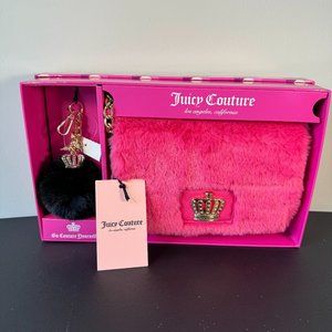 Juicy Couture Hot Pink Crossbody & Keychain Gift Box Set - NWT